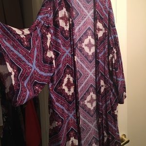 NWOT womens long length kimono